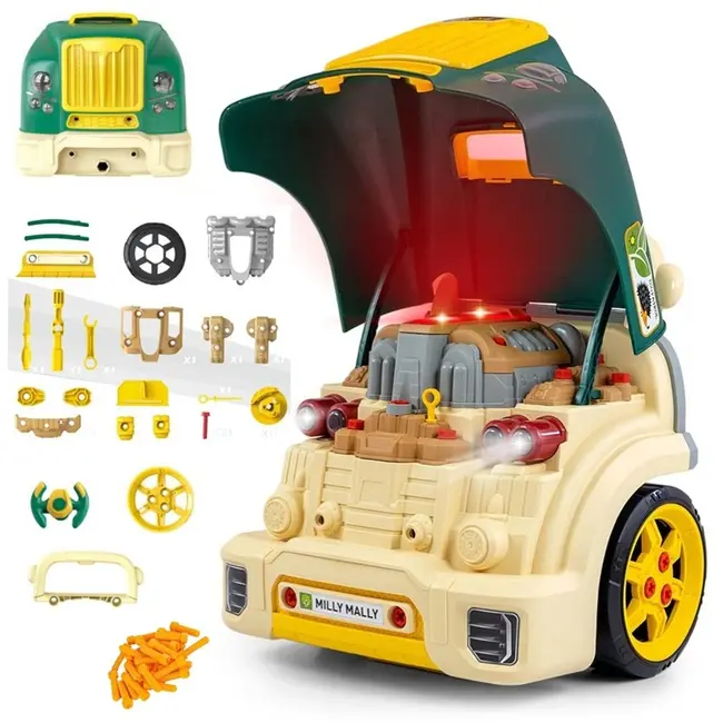 N-GINE – motor auto demontabil, jucarie educativa STEM (3+), Milly Mally, Green EKDmm0580