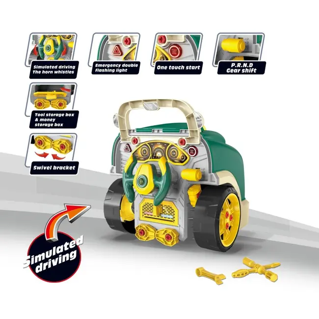 N-GINE – motor auto demontabil, jucarie educativa STEM (3+), Milly Mally, Green EKDmm0580