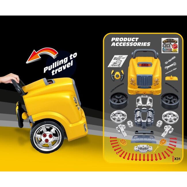 N-GINE – motor auto demontabil, jucarie educativa STEM (3+), Milly Mally, Yellow EKDmm0566