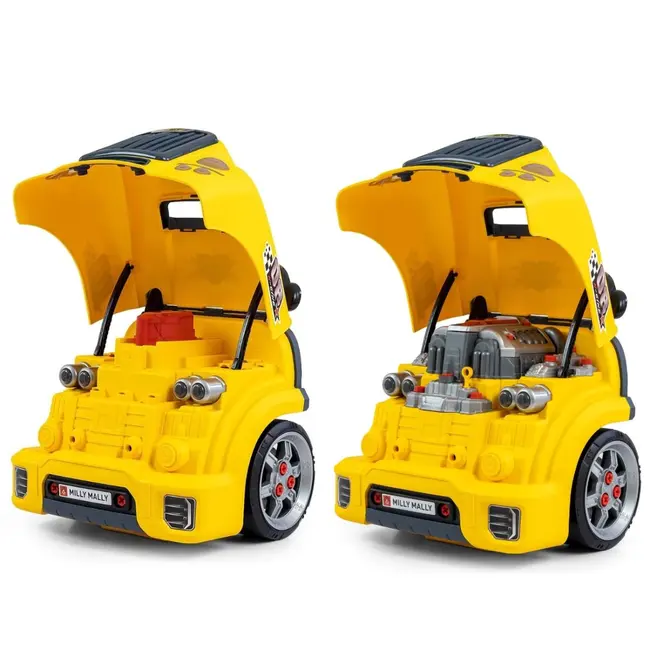 N-GINE – motor auto demontabil, jucarie educativa STEM (3+), Milly Mally, Yellow EKDmm0566
