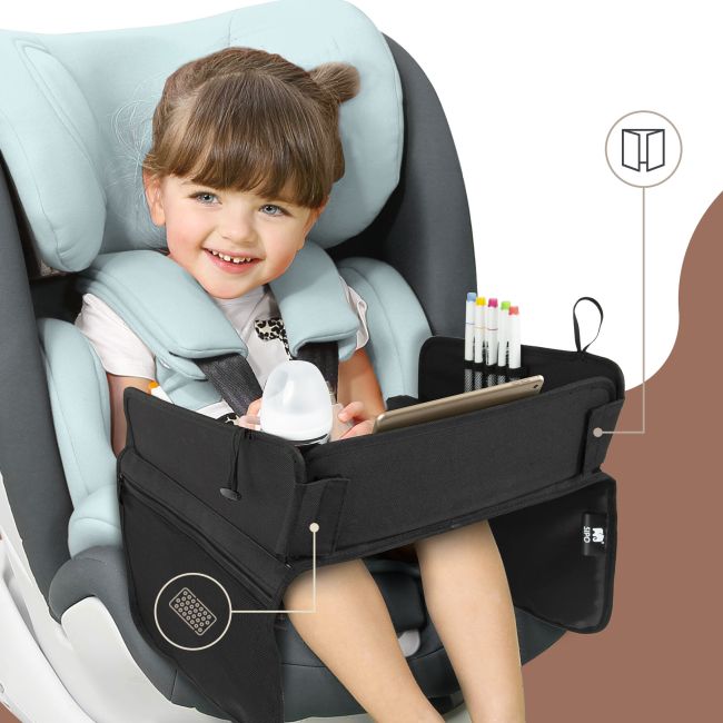 Organizator, Tavita de calatorie pentru scaun auto, Negru, Sipo EKDSCA-10T