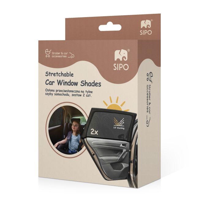Parasolar auto opac pentru geamuri, 2 bucati – Sipo EKDSCA-14