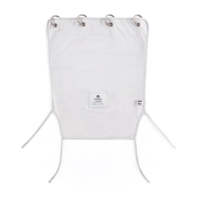 Parasolar textil, Petite&Mars, Din Bumbac, Pentru soare si vant, Universal, Protectie UV SPF40+, Potrivit pentru carucioare si scaune auto, 45 × 51 cm, Champagne BYN406804