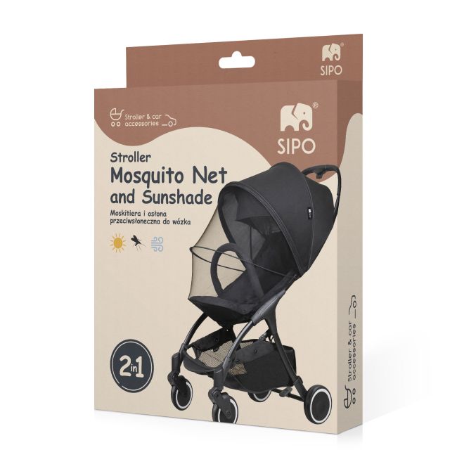Plasa de insecte 2 in 1 cu parasolar inclus, Sipo EKDSCA-04