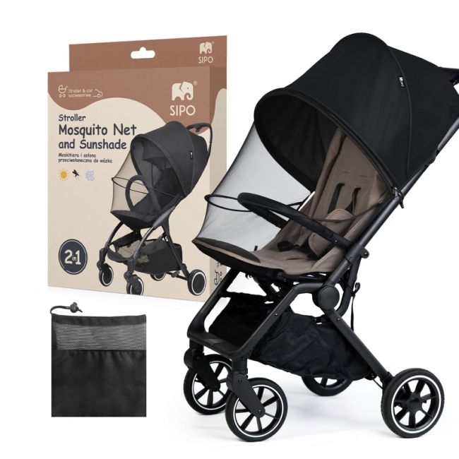 Plasa de insecte 2 in 1 cu parasolar inclus, Sipo EKDSCA-04