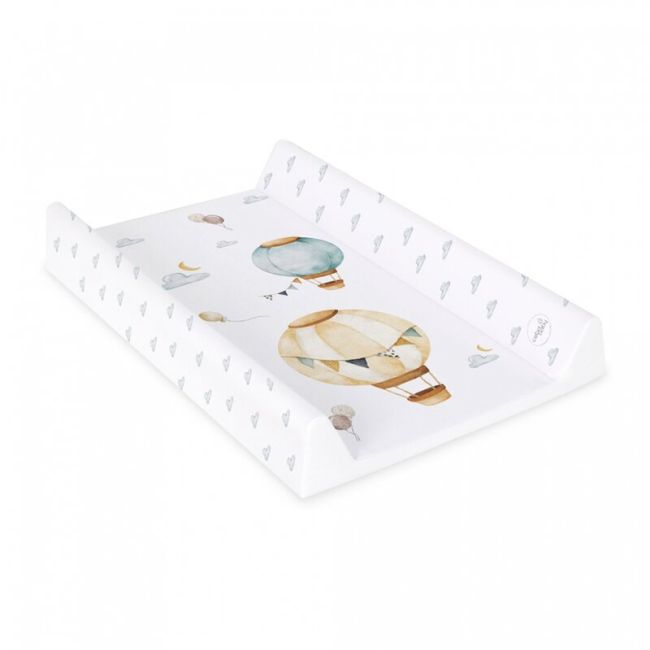 Saltea de infasat, Ceba Baby, Cu Intaritura, Pentru comode, masute de infasat si patuturi, 50x70 cm, Fara BPA, Certificata Oeko-Tex Standard 100, 0 luni+, Basic Balloons BYNW-216-000-734