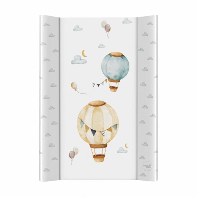 Saltea de infasat, Ceba Baby, Cu Intaritura, Pentru comode, masute de infasat si patuturi, 50x70 cm, Fara BPA, Certificata Oeko-Tex Standard 100, 0 luni+, Basic Balloons BYNW-216-000-734