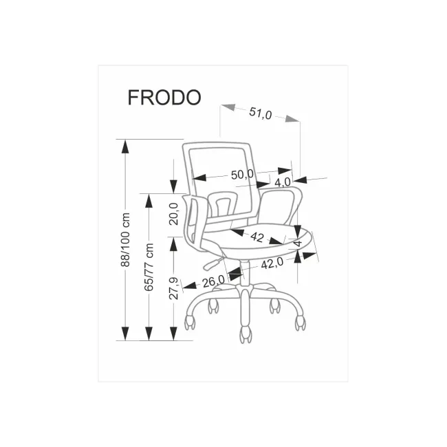 Scaun birou copii HM Frodo, mesh, inaltime reglabila, rotire 360 ˚,roti pivotante, cadru polipropilena, 80 kg, alb/gri DRM10663