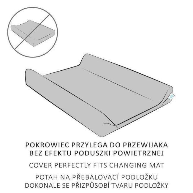 Set 2 huse, Ceba Baby, Pentru saltea de infasat, 50x70 cm, Certificat Oeko-Tex Standard 100, Bumbac, Dark/ Light Grey BYNW-820-117-026