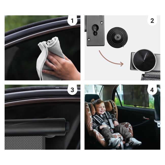 Set 2 parasolare tip rulou pentru geam auto, negru, Sipo EKDSCA-06