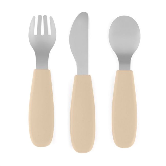Set complet tacamuri, Petite&Mars, Take&Match, Din silicon si otel inoxidabil, Fara BPA, 12 luni+, Bej BYN727818
