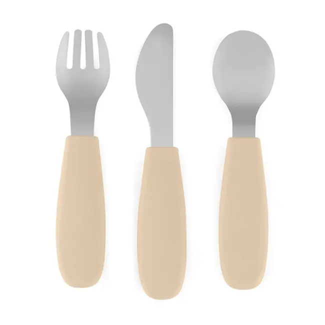 Set complet tacamuri, Petite&Mars, Take&Match, Din silicon si otel inoxidabil, Fara BPA, 12 luni+, Bej BYN727818