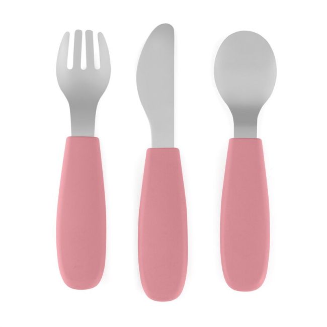 Set complet tacamuri, Petite&Mars, Take&Match, Din silicon si otel inoxidabil, Fara BPA, 12 luni+, Roz BYN727820