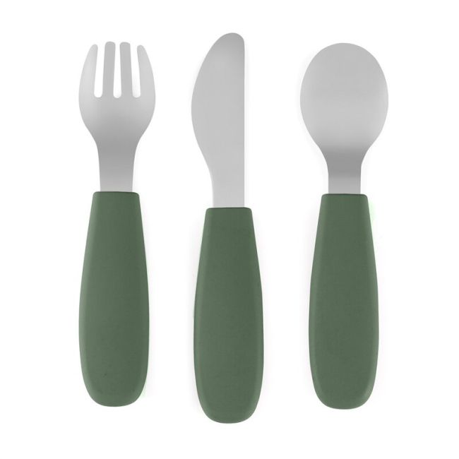 Set complet tacamuri, Petite&Mars, Take&Match, Din silicon si otel inoxidabil, Fara BPA, 12 luni+, Verde BYN727817
