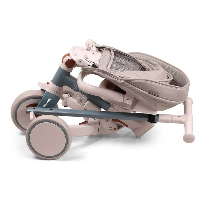 Tricicleta ZIPPY 5in1, sezut rotativ, maner parental, roti din spuma, 12 luni+, Blue EKDmm0436