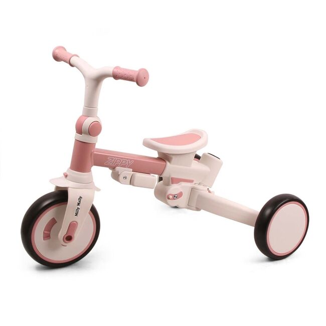 Tricicleta ZIPPY 5in1, sezut rotativ, maner parental, roti din spuma, 12 luni+, Pink EKDmm0443
