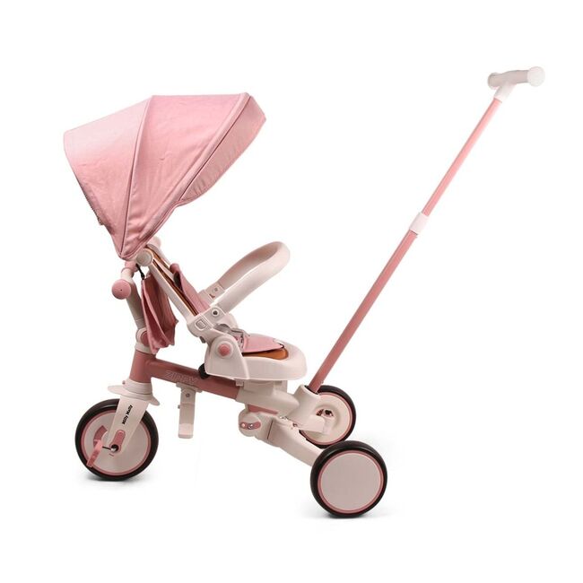 Tricicleta ZIPPY 5in1, sezut rotativ, maner parental, roti din spuma, 12 luni+, Pink EKDmm0443