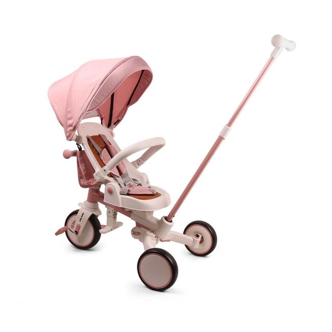 Tricicleta ZIPPY 5in1, sezut rotativ, maner parental, roti din spuma, 12 luni+, Pink EKDmm0443