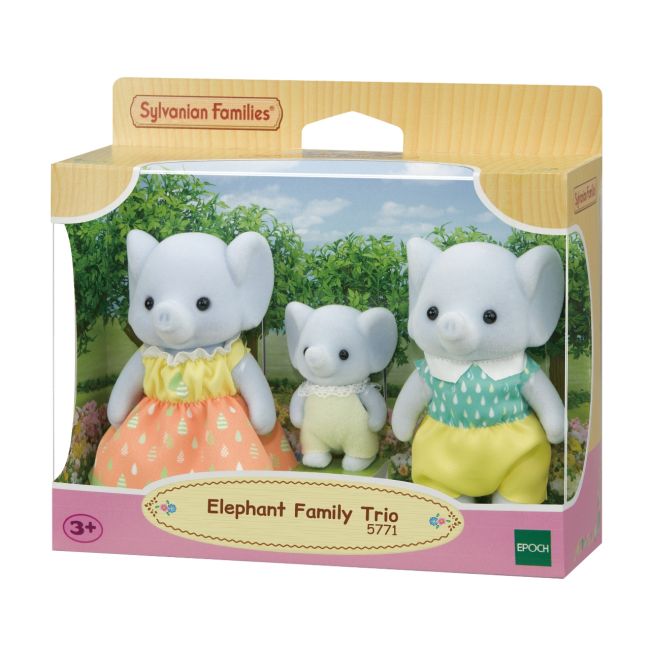 Figurine sylvanian families-familia elefanteilor trio sf5771