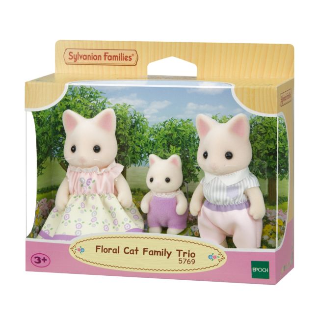 Figurine sylvanian families-familia pisicutelor floral trio sf5769