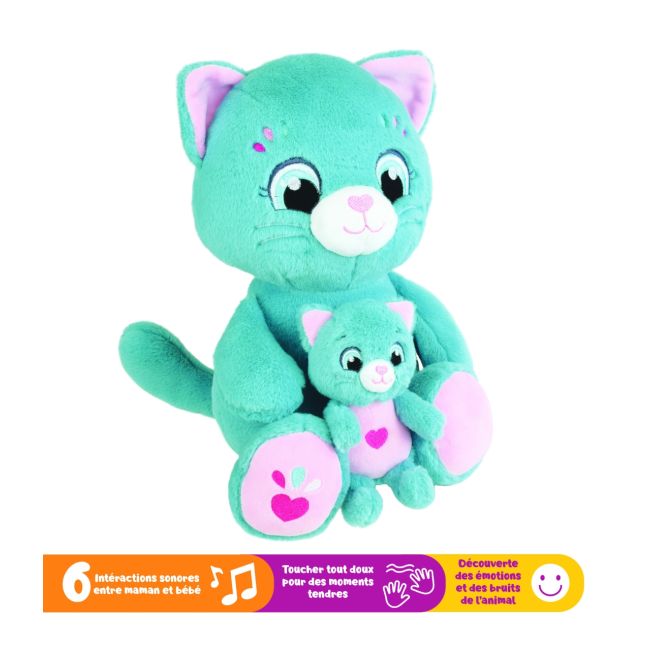 Jucarie interactiva jemini cu 6 functii-mama si puiul pisica je024498