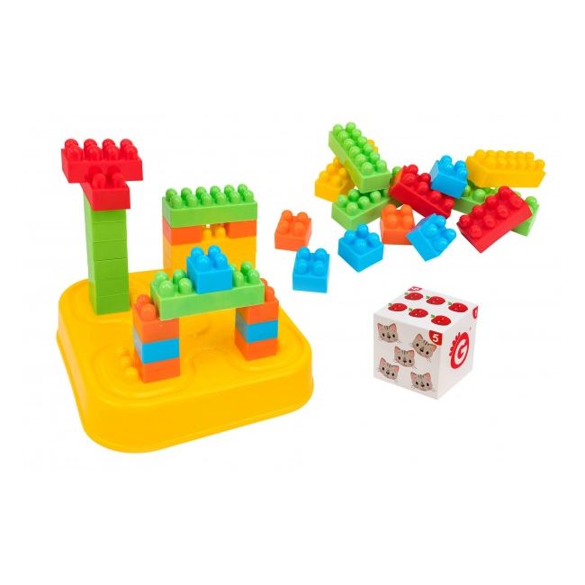 Cutie Globo cu 40 cuburi plastic multicolore SOLGL05506