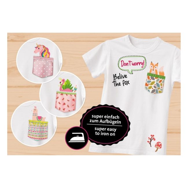 Joc si kit creativ pentru fete Lena de desenat si lipit stickere tricouri SOLLE42599