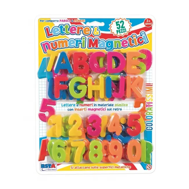 Set 52 litere si numere magnetice RS Toys SOLRS10962