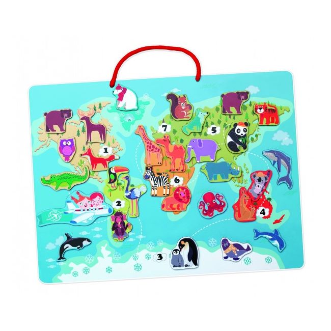 Set animale salbatice RS Toys din lemn SOLRS10722