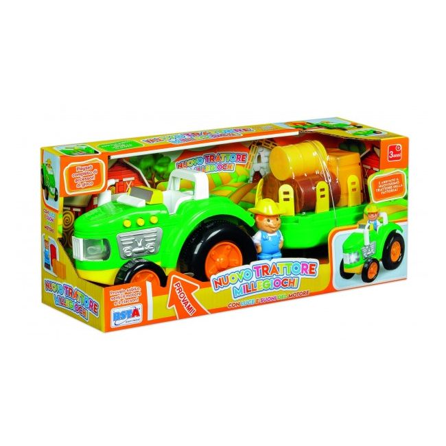 Tractor muzical cu remorca RS Toys SOLRS11491