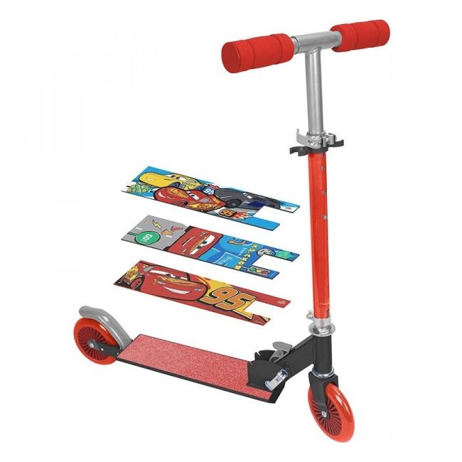 Trotineta copii Saica 2 roti Cars cu 3 stickere SOLSA3446C