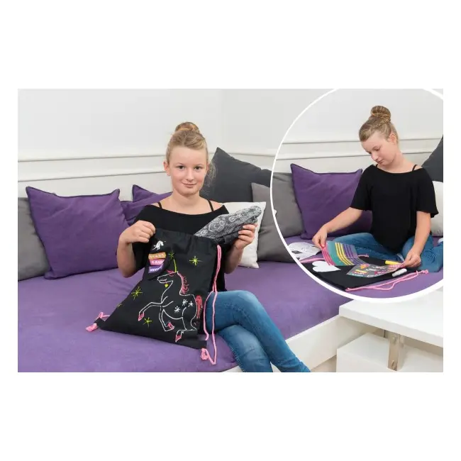 Joc si kit creativ pentru fete Lena Rucsacel textil cu Unicorn SOLLE42607