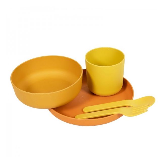 Set 5 accesorii masa bebelusi Bo Jungle Ocru SOLBJB551040