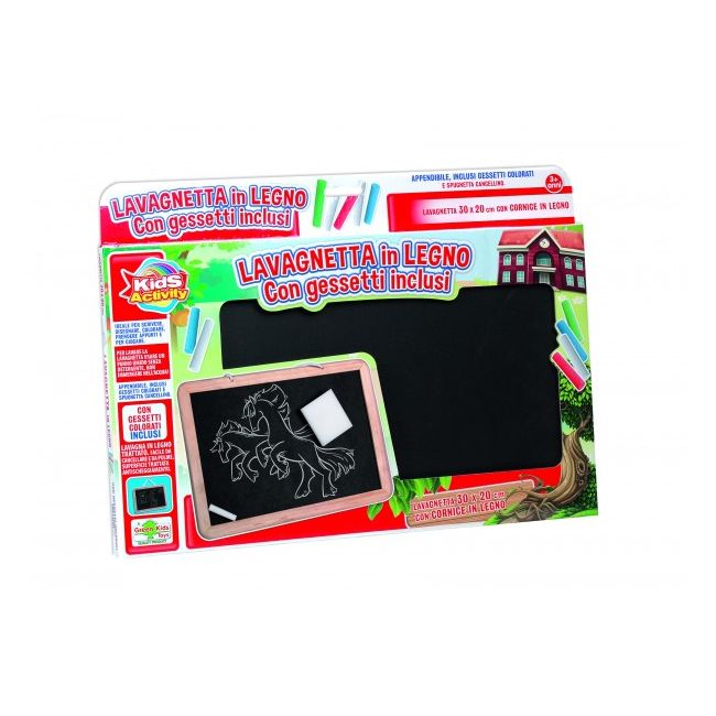 Tablita lemn RS Toys cu creta si burete SOLRS8299