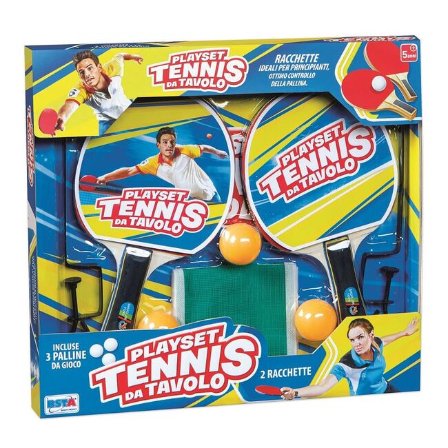 Set tenis de masa ping pong pentru copii si adulti, cu 2 palete incluse, fileu cu montare universala pentru masa si 3 mingi portocalii