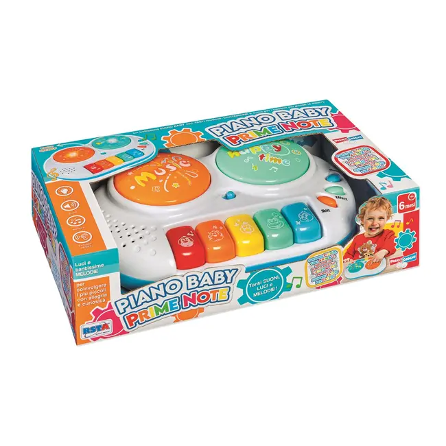 Jucarie muzicala bebe si interactiva, Tobe si pian cu taste colorate, cu sunete si lumini, sunete animale, insotire joc vizual lumini, varsta recomandata +6 luni