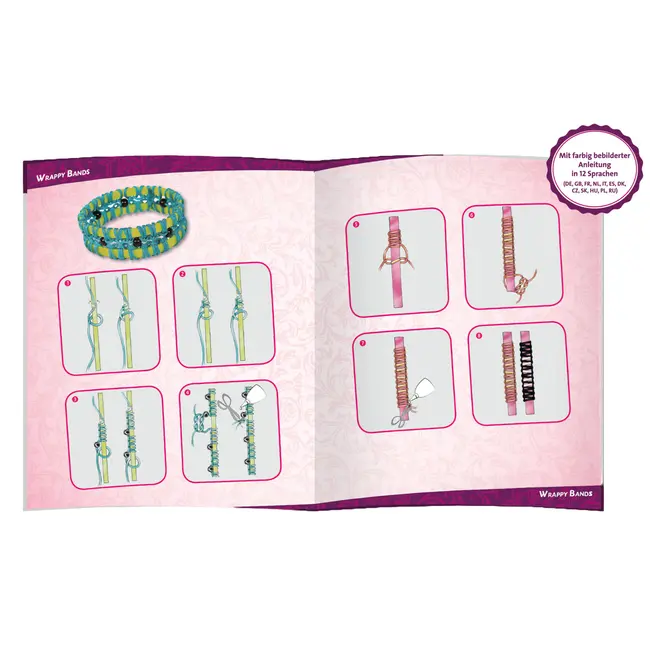 Set creatie impletit bratari Lena, 6 ani+