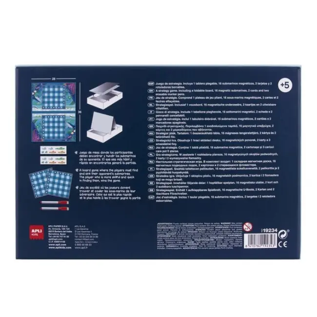 Joc magnetic Submarin, Apli Kids, 28 x 36 cm, 5 ani+
