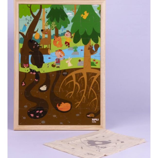 Puzzle APLI - puzzle tematica padure, 28 piese