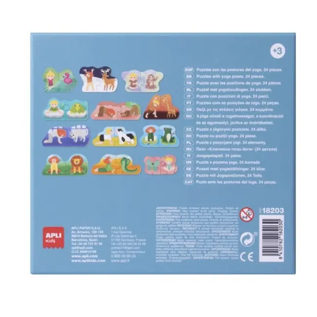 Puzzle Duo Expressions Yoga, Apli Kids, 3+, Multicolor