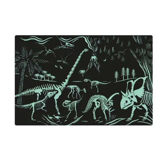 Puzzle care straluceste in intuneric, APLI Kids, 60 de piese, Dinozauri