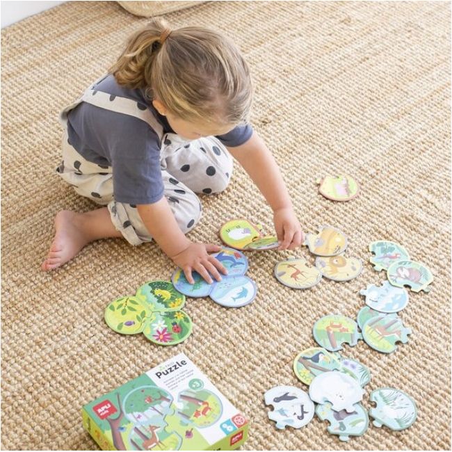 Puzzle din 3 piese Animalele si mediul lor, Apli Kids, 24 piese
