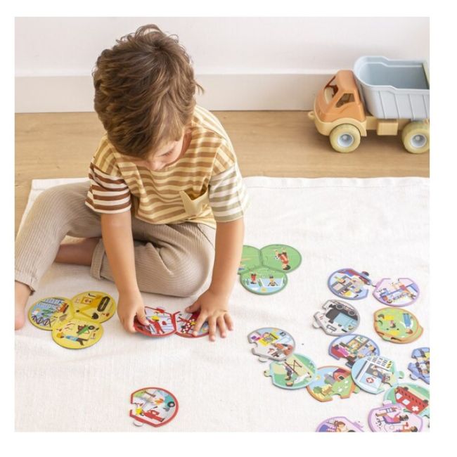 Puzzle din 3 piese Meserii, Apli Kids, 24 piese