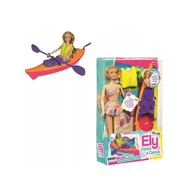 Papusa Ely RS Toys cu canoe, vesta de salvare si accesorii SOLRS11362