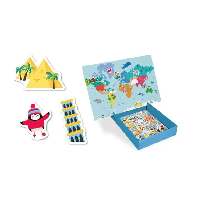 Joc magnetic APLI - Harta lumii, 40 piese