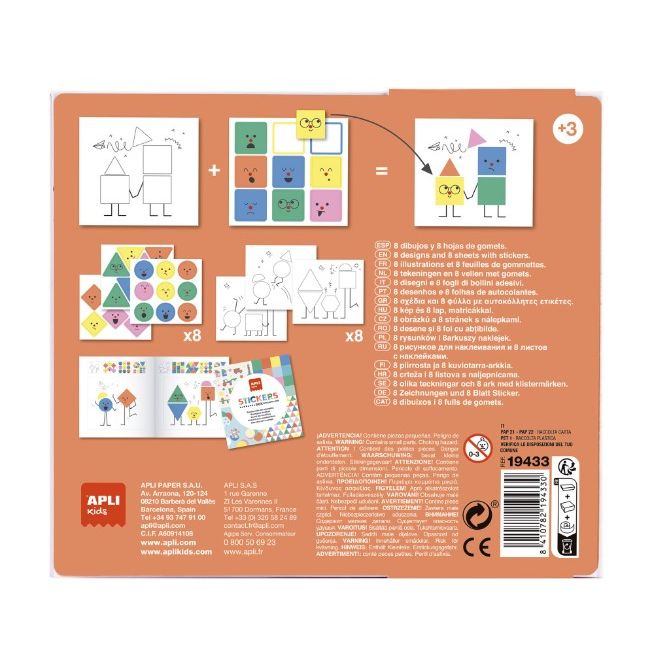 Set educational de autocolante, tematica Emotii, Apli Kids, 3+, Multicolor