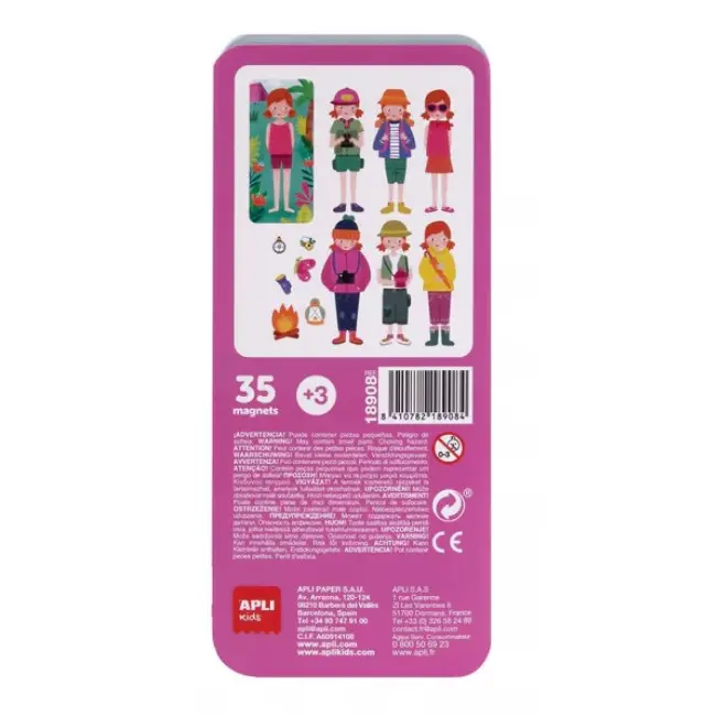 Puzzle magnetic 35 piese, APLI, Multicolor