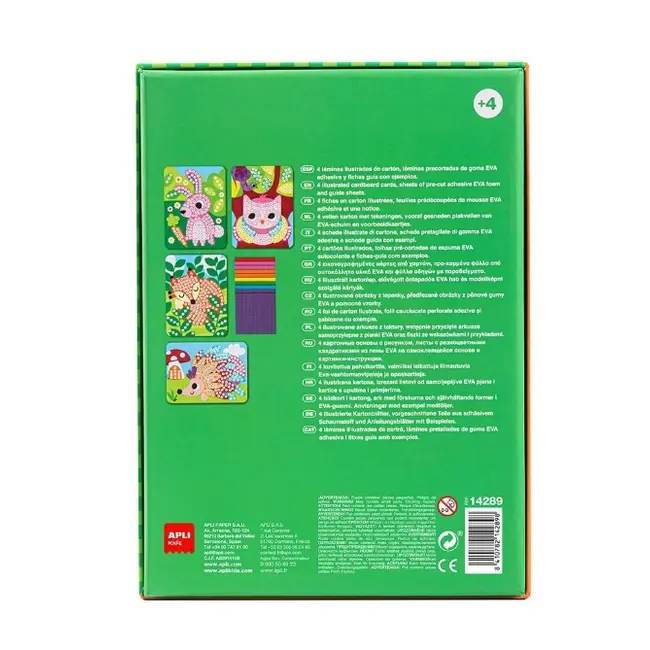 Joc Eva Mozaic, Foam, Apli, tema Animale, 6 coli