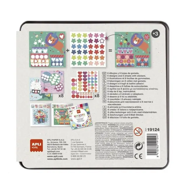 Set creativ cu autocolante, Apli Kids, tematica Petrecere