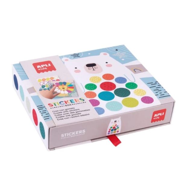Joc creativ cu autocolante, APLI Kids, Ursulet, + 3 ani